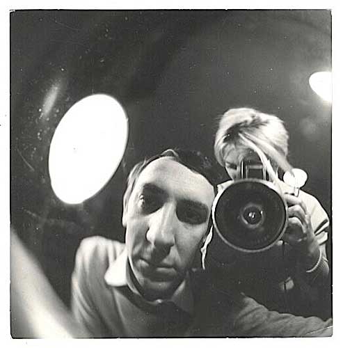 Self-Portrait with Andrej Lachowicz, Vintage silver print, 1970
