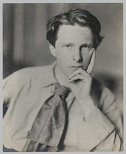 Portrait of Rupert Brooke, Vintage platinum print, 1913