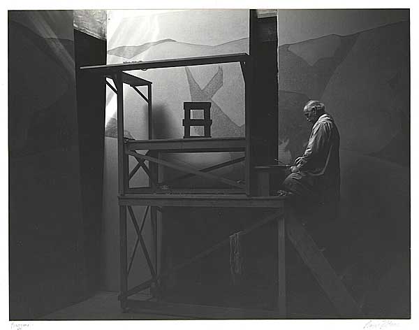 Piazzoni in His Studio, Vintage silver print, 1932