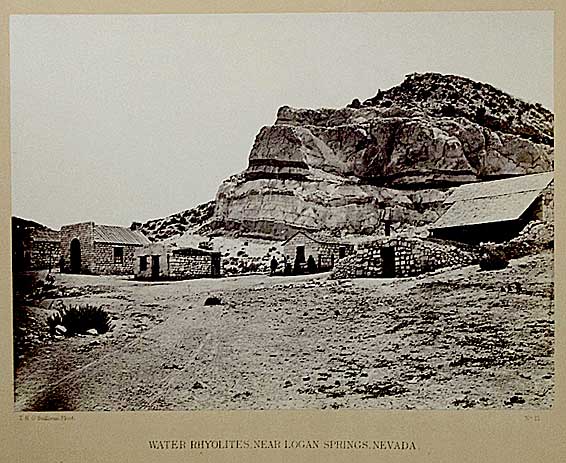 Water Rhyolites, Near Logan Springs, Nevada, Albumen print, 1871
